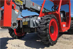 13.00-28 Solid Rubber Telehandler Tires in 10 bolt Rims - Severe Duty